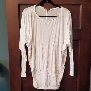 Vince White Dolman Sleeve tunic length top